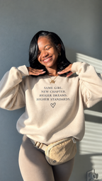 RebirthInHer Signature Crewneck — Coming Soon 🍂