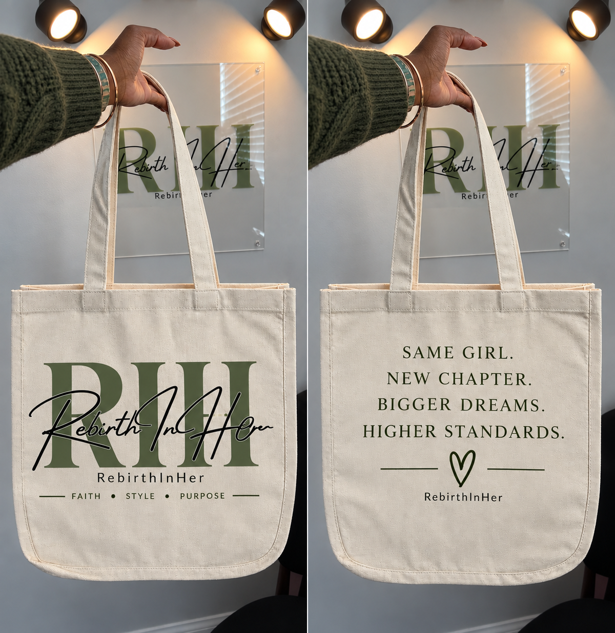 RebirthInHer Signature Tote 💚Coming Soon 🍂